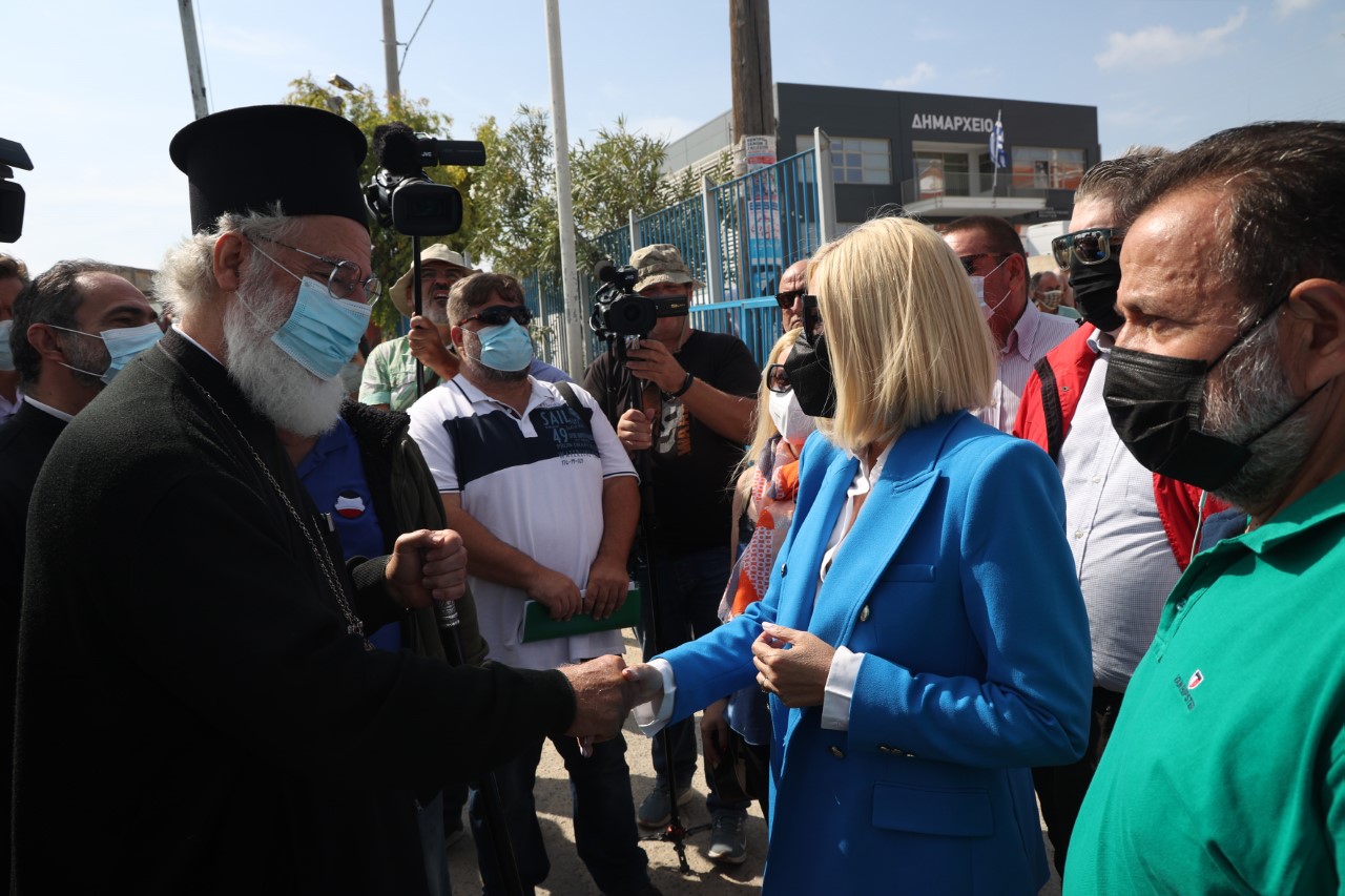 Στο σεισμόπληκτο Αρκαλοχώρι η Γεννηματά 