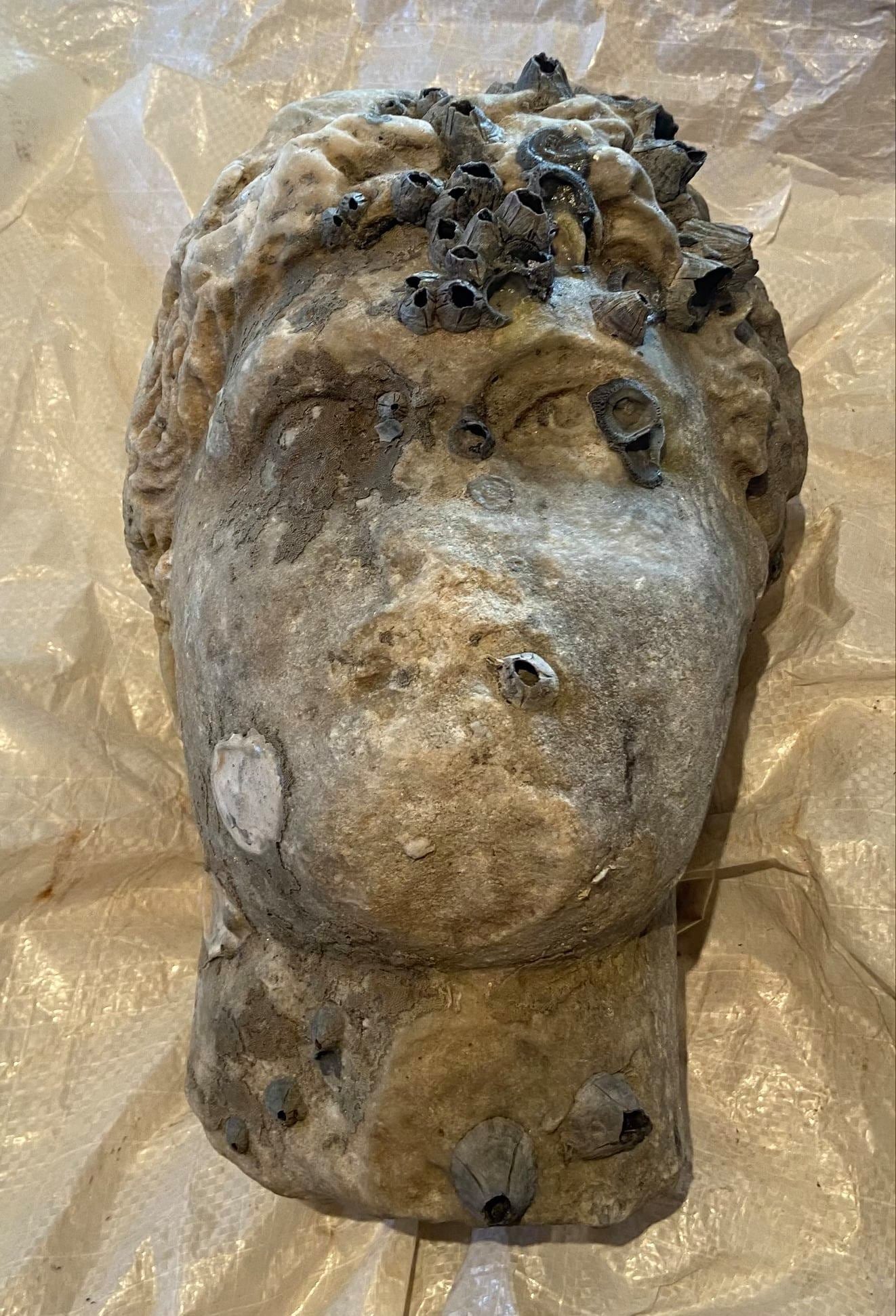 Πρέβεζα: Μαρμάρινη κεφαλή ρωμαϊκής περιόδου ανασύρθηκε από τη θάλασσα 