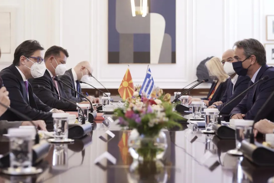 Με τον Πρόεδρο της Βόρειας Μακεδονίας, Stevo Pendarovski, συναντήθηκε ο Πρωθυπουργός, Κυριάκος Μητσοτάκης.