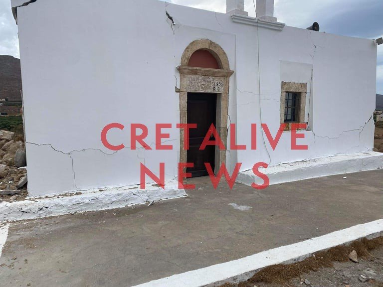 Σεισμός στην Κρήτη: Κατέρρευσε εκκλησάκι στη Σητεία