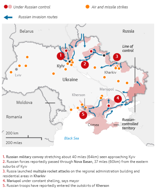 Ουκρανία: Πού βρίσκονται τα στρατεύματα των Ρώσων