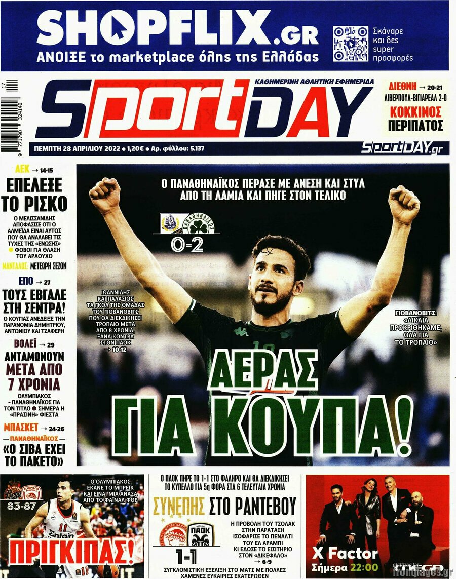 Τα πρωτοσέλιδα των πολιτικών και αθλητικών εφημερίδων 