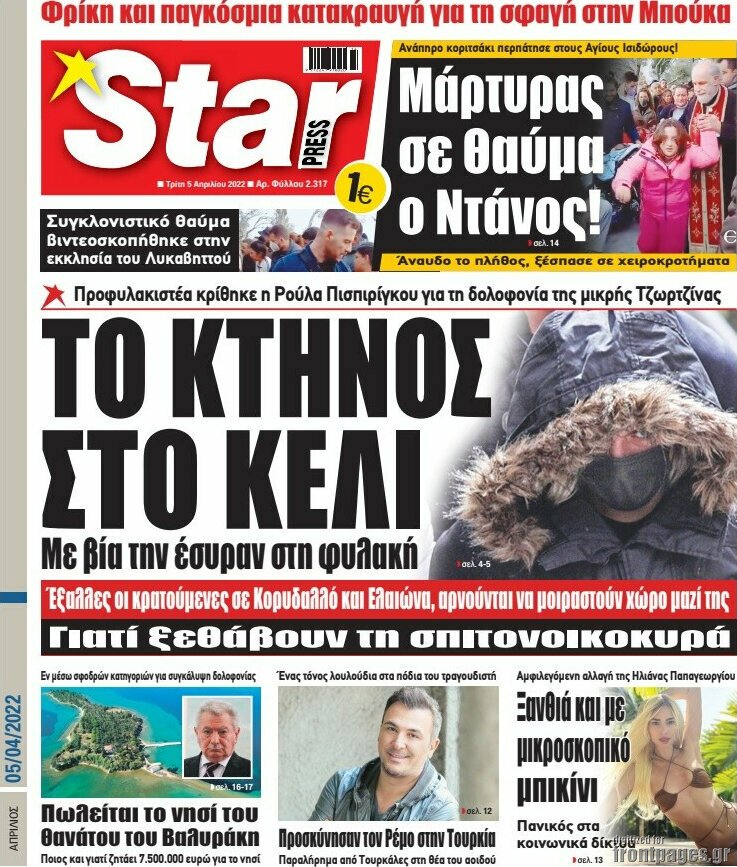 Τα πρωτοσέλιδα των πολιτικών και αθλητικών εφημερίδων