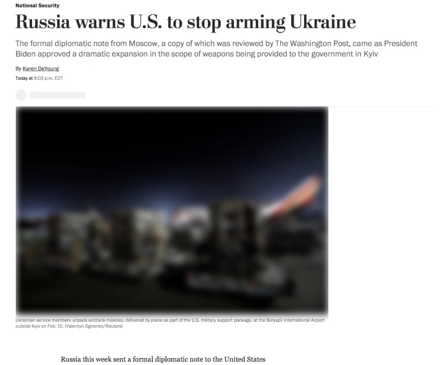 Νέες απειλές των Ρώσων: «Απρόβλεπτες συνέπειες» αν οι ΗΠΑ συνεχίσουν να εξοπλίζουν την Ουκρανία