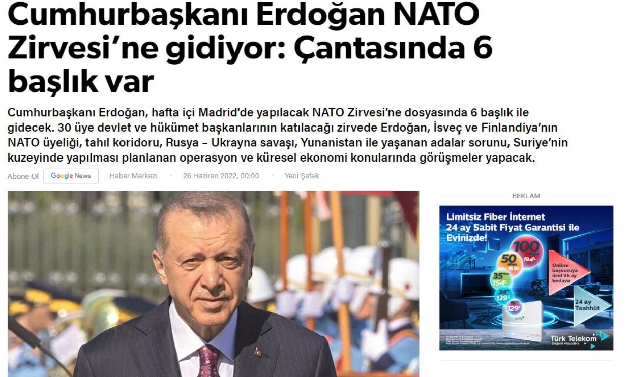 Nέα τουρκική πρόκληση: Ο Ερντογάν θα θέσει στο ΝΑΤΟ την «παράνομη κατοχή και στρατιωτικοποίηση νησιών από την Ελλάδα»