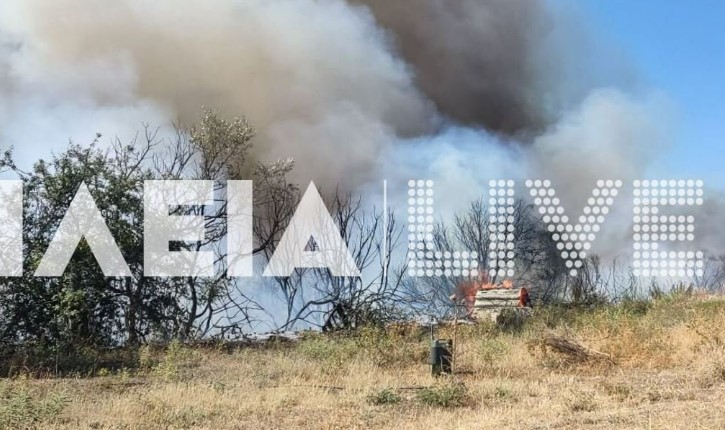 Ηλεία: Μεγάλη φωτιά στα Άγναντα