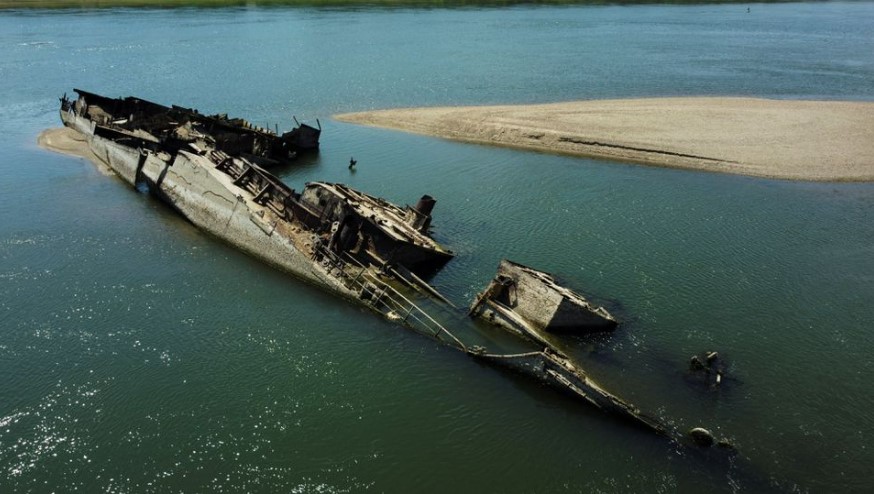 Δούναβης: Η στάθμη των νερών έπεσε τόσο που αναδύθηκαν πλοία του Β΄ Παγκοσμίου Πολέμου