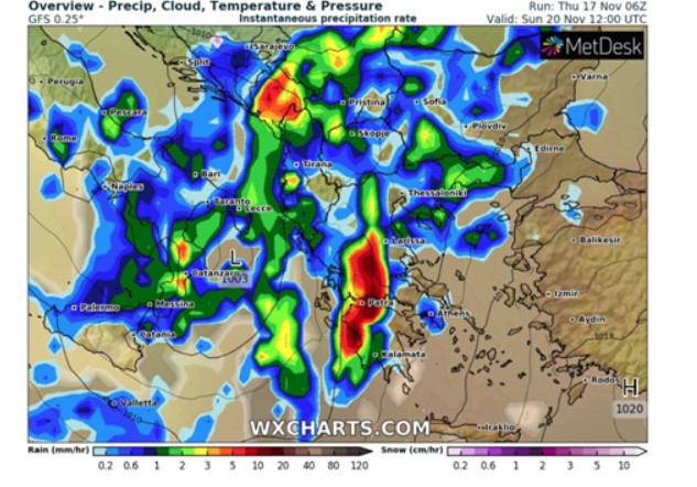 Κακοκαιρία Fobos: Έρχονται βροχές και καταιγίδες - Σε ποιες περιοχές αναμένονται έντονα καιρικά φαινόμενα