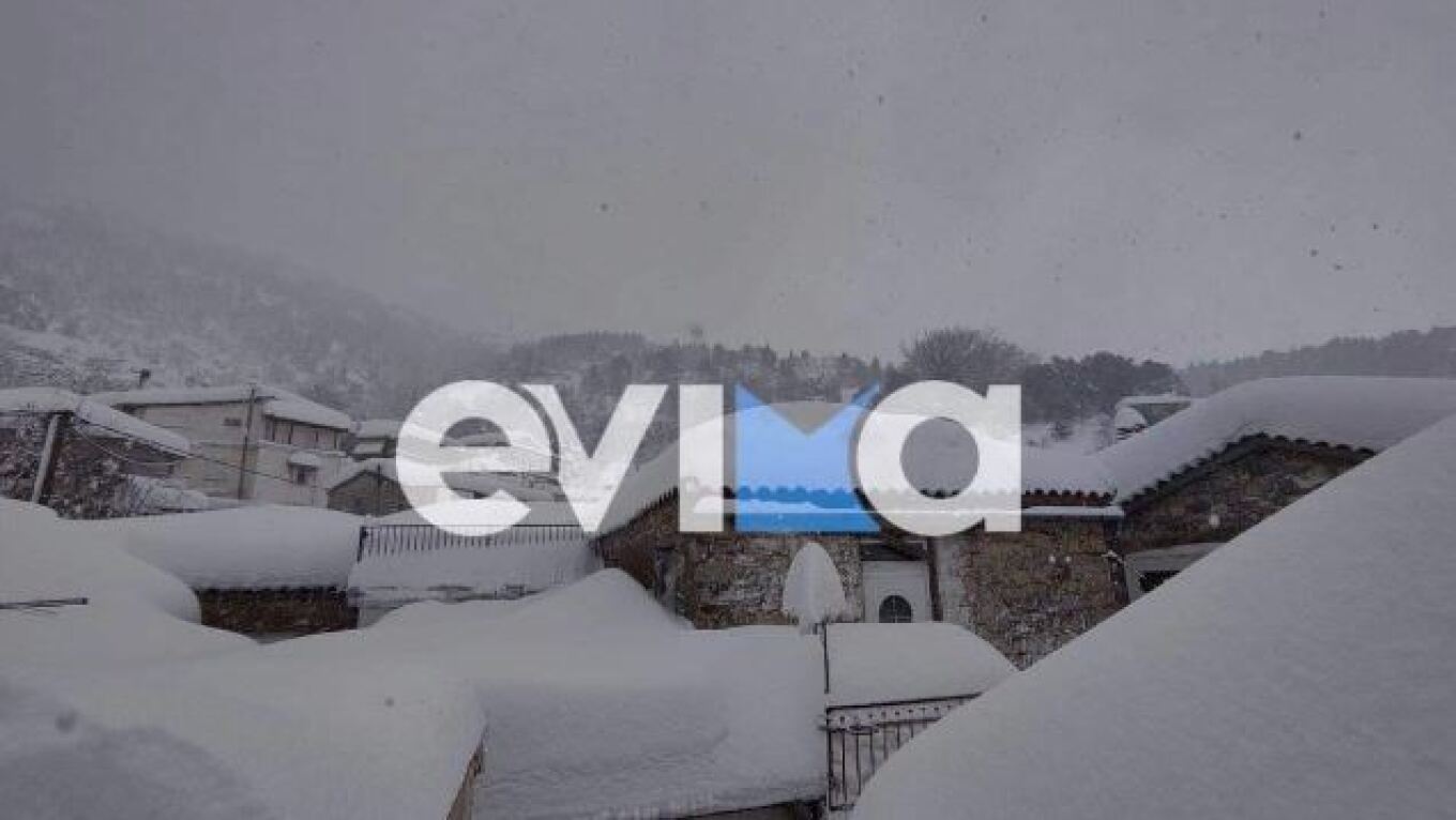 Εύβοια: Θαμμένη στο χιόνι για πέμπτη μέρα η Στενή