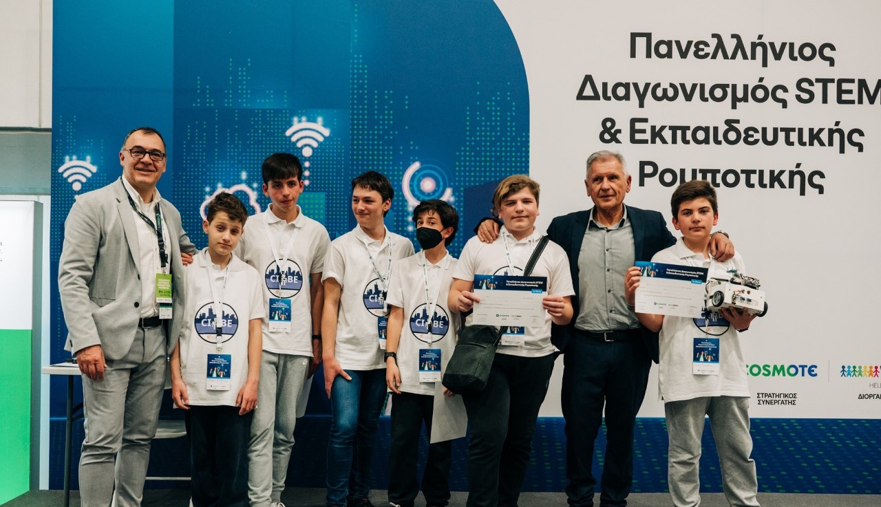 Η ομάδα Ci.B.E. πήρε την 1η θέση στην κατηγορία IoT και Physical Computing: "Citybots", στον τελικό του Πανελλήνιου Διαγωνισμού STEM και Εκπαιδευτικής Ρομποτικής.