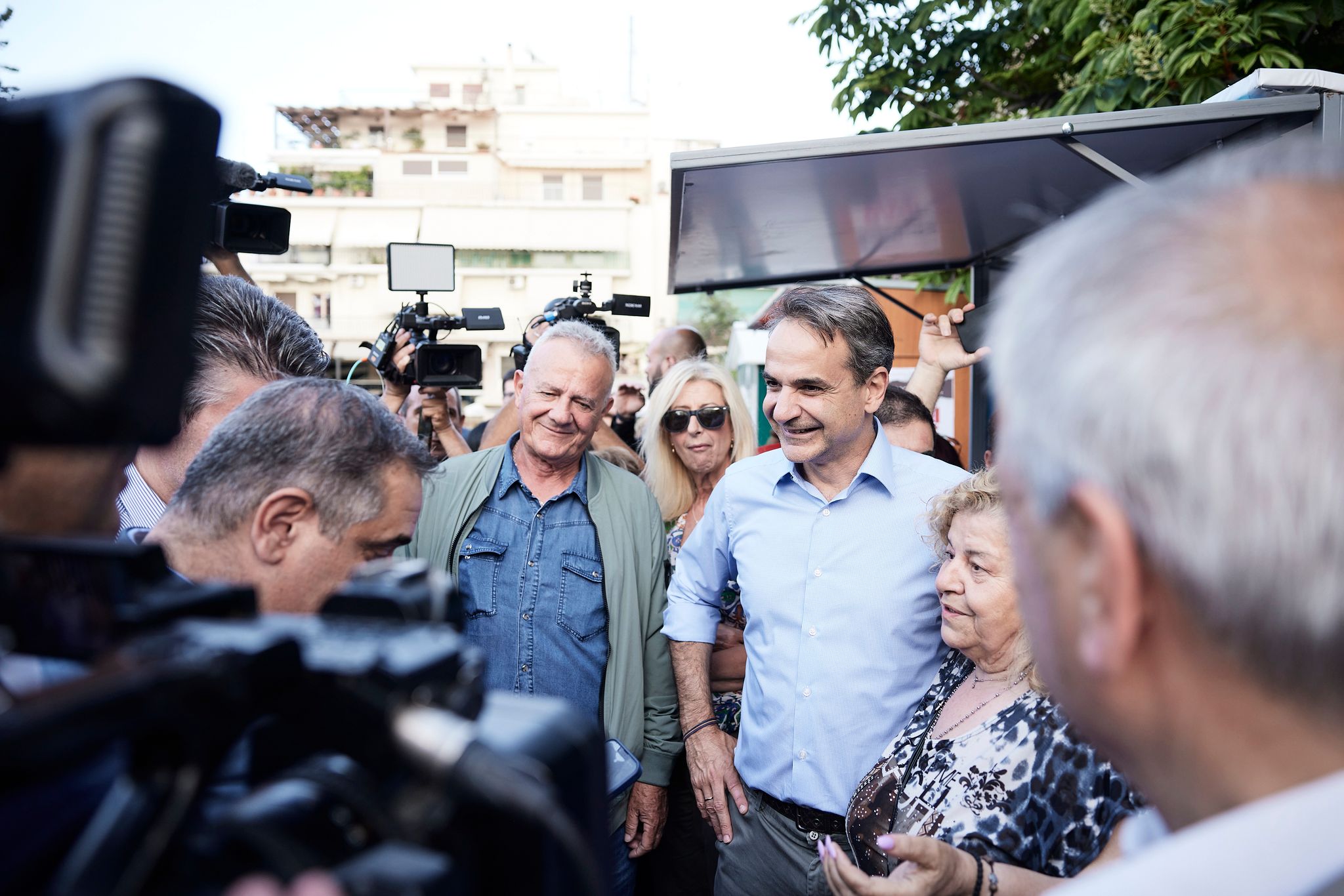 Επίσκεψη Μητσοτάκη στο Μοσχάτο