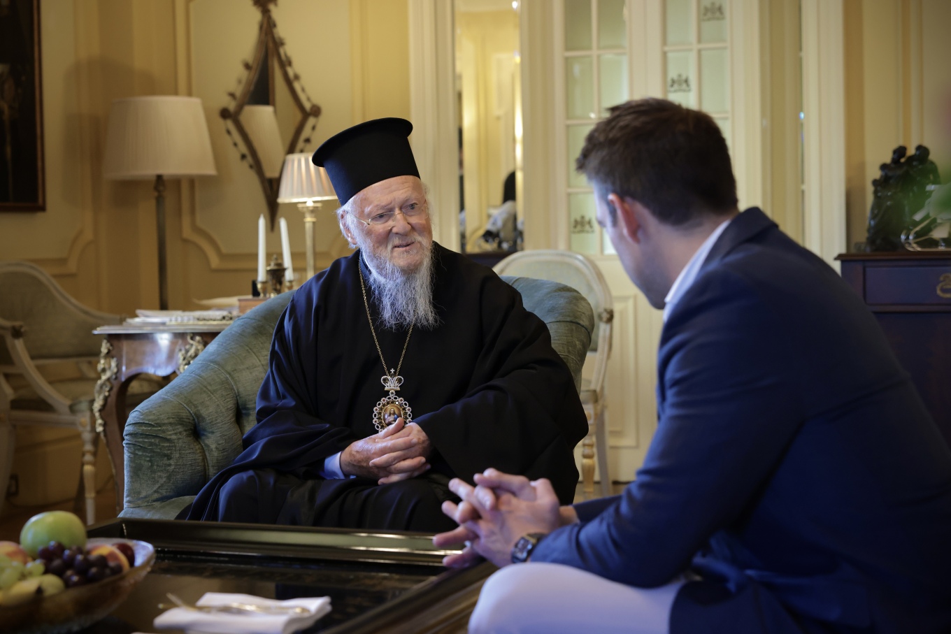 Ο Κασσελάκης συναντήθηκε με τον Οικουμενικό Πατριάρχη Βαρθολομαίο 