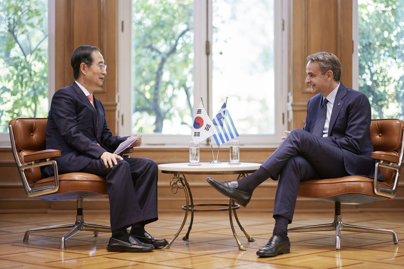 Συνάντηση Μητσοτάκη με τον Πρωθυπουργό της Νότιας Κορέας