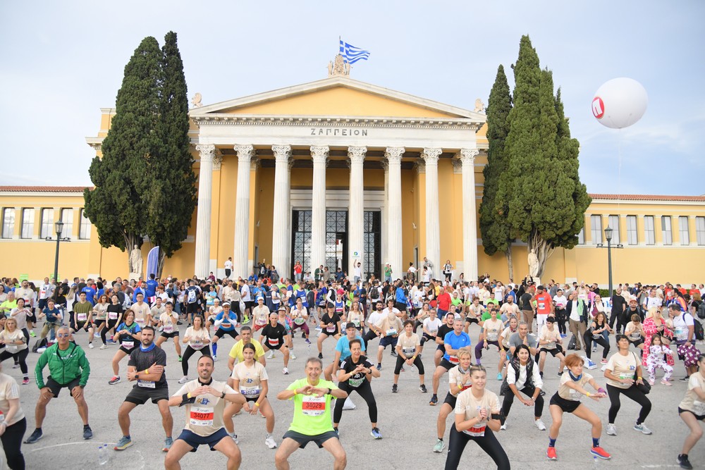 Προθέρμανση της ΟΠΑΠ Running Team και άλλων δρομέων