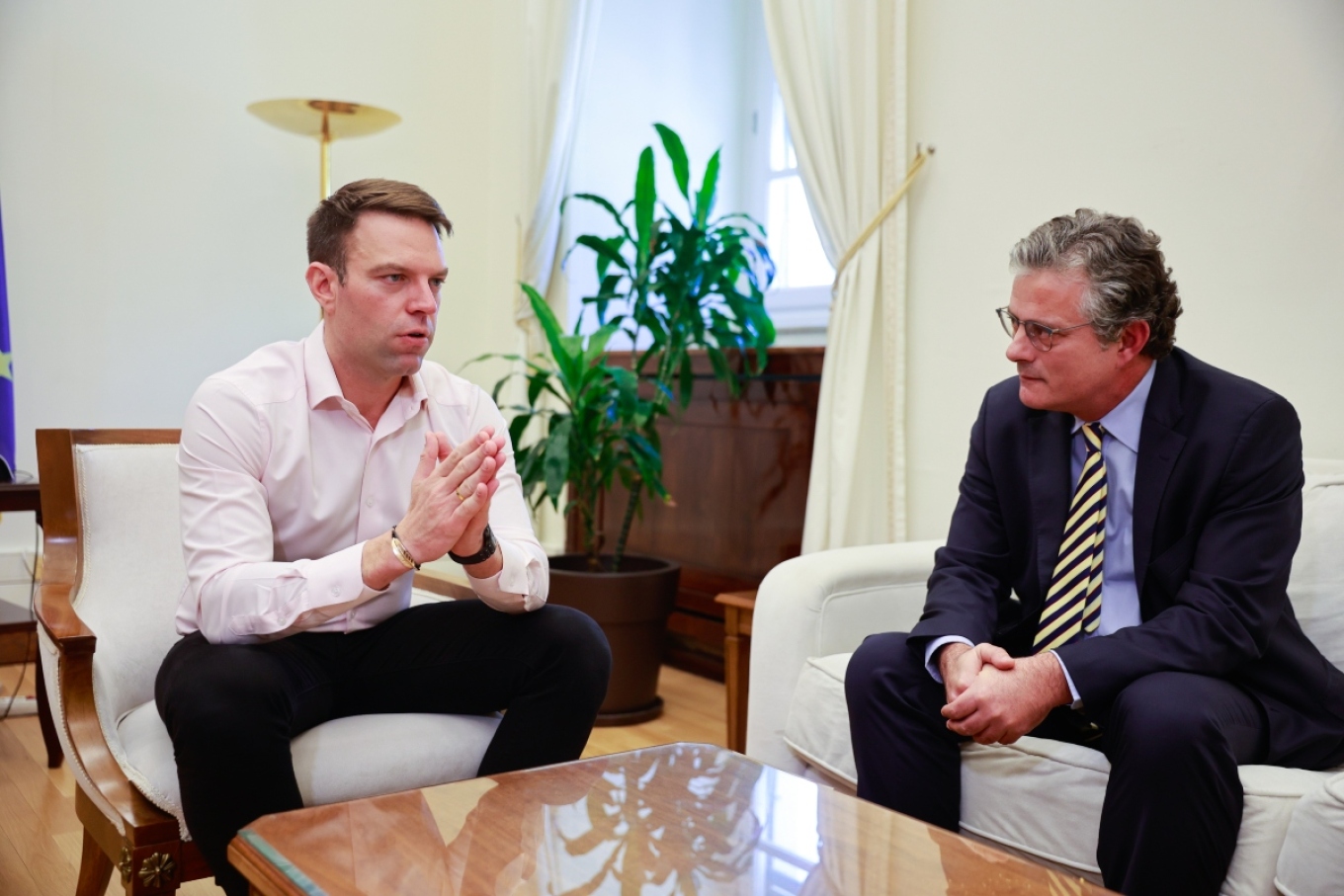 Με τον Συνήγορο του Πολίτη, Ανδρέα Ποττάκη, συναντήθηκε σήμερα ο πρόεδρος του ΣΥΡΙΖΑ, Στέφανος Κασσελάκης