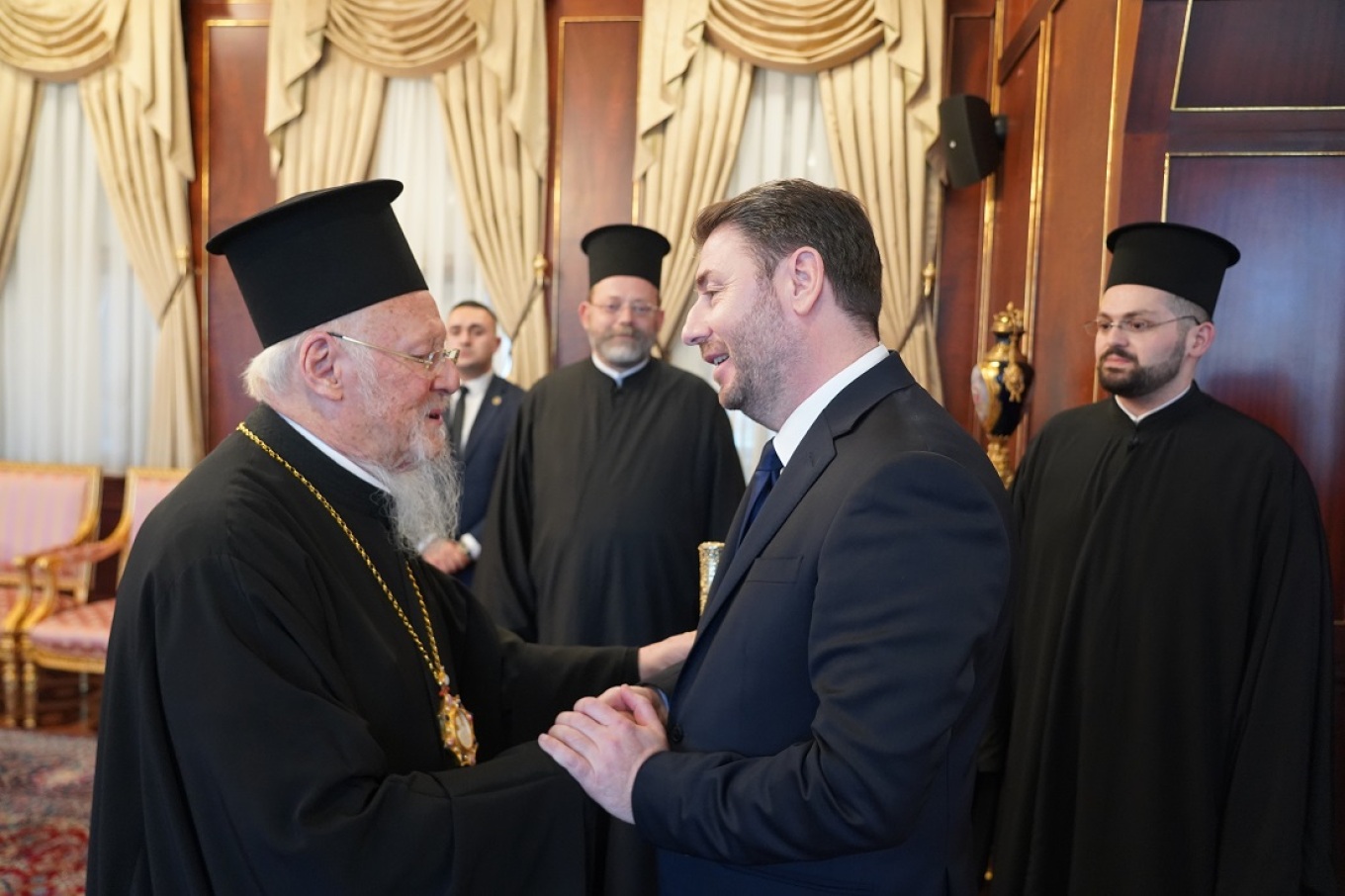 Συνάντηση Ανδρουλάκη με τον Οικουμενικό Πατριάρχη Βαρθολομαίο