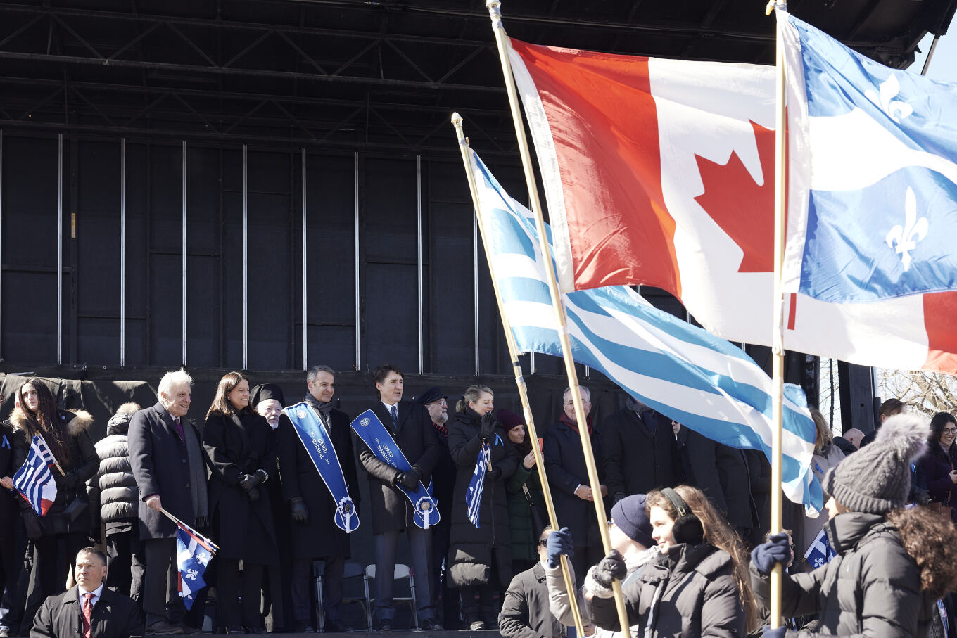 Μητσοτάκης Τριντό παρέλαση Μόντρεαλ Καναδάς