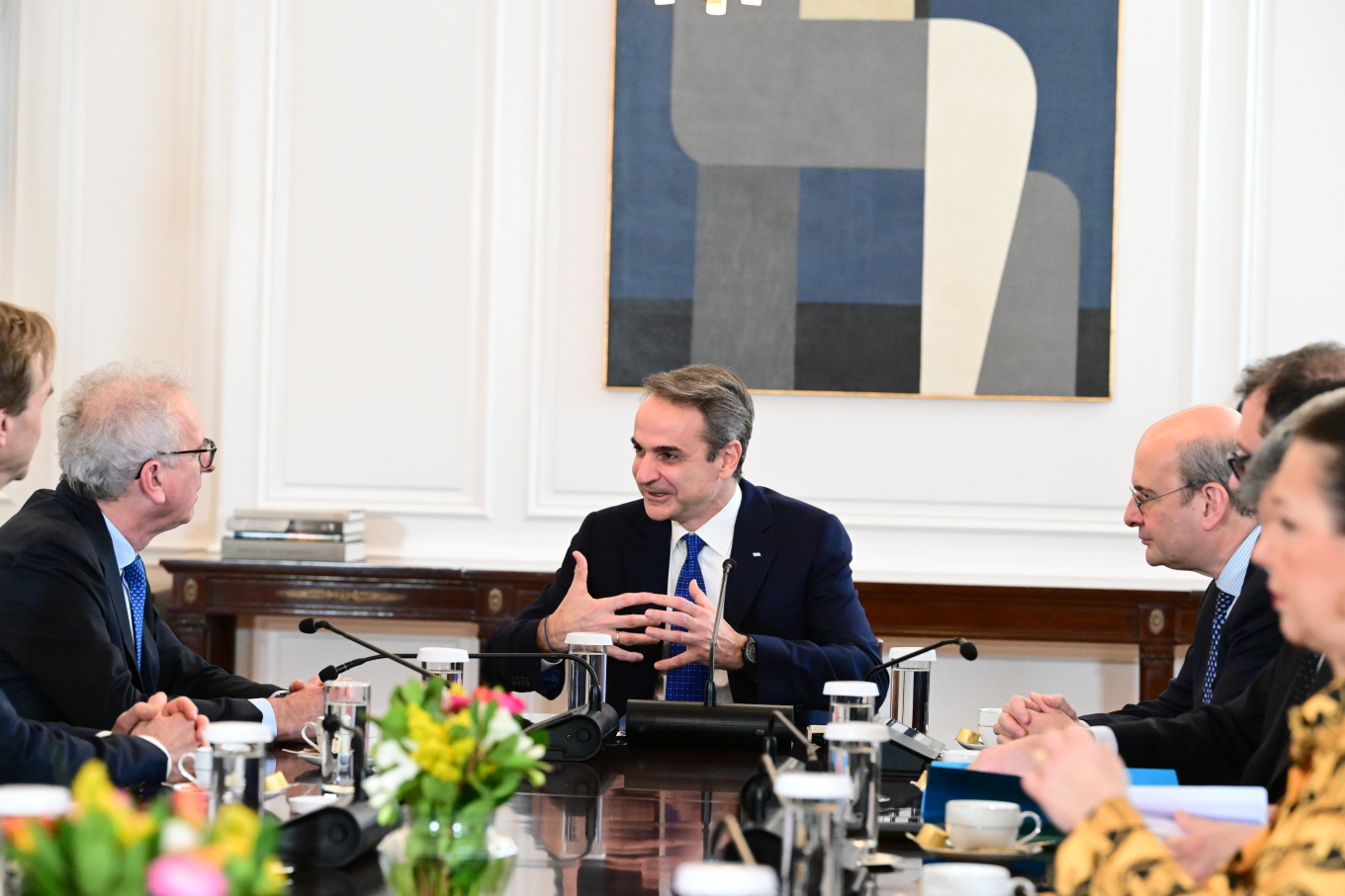 Συνάντηση Μητσοτάκη με τον επικεφαλής του ESM