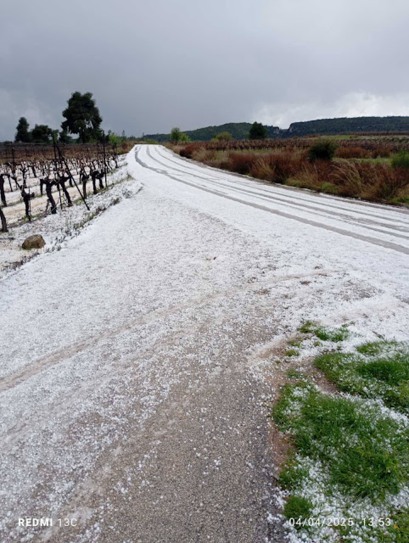 Έντονη χαλαζόπτωση στην Κορινθία
