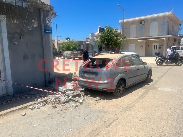 Ηράκλειο: Κατέρρευσε τμήμα κτιρίου