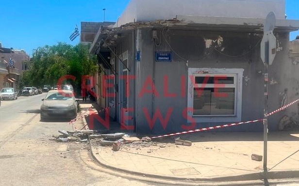 Ηράκλειο: Κατέρρευσε τμήμα κτιρίου