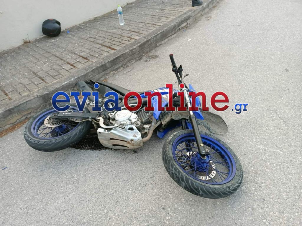 Εύβοια: Σύγκρουση αυτοκινήτου με μηχανάκι