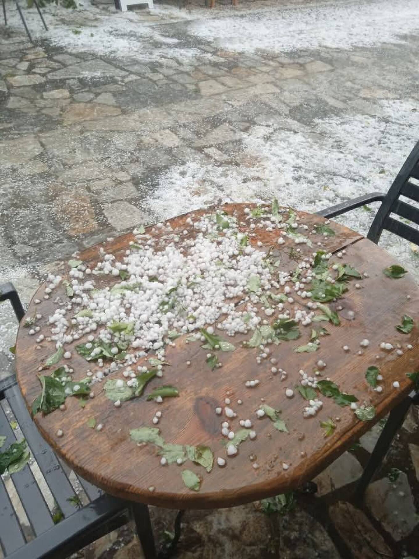 Ισχυρή χαλαζόπτωση στη Λακωνία