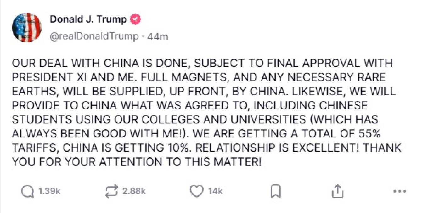 ανάρτηση Τραμπ