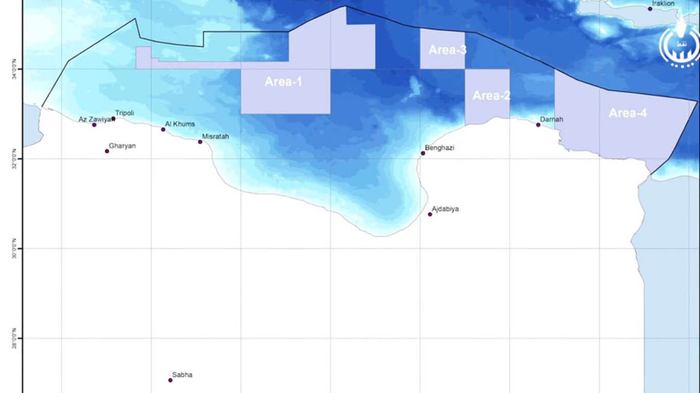 χάρτης Τουρκία Λίβυη