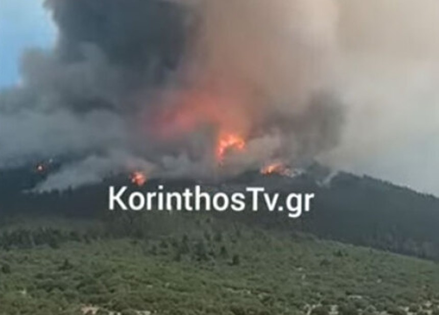 Αναζωπύρωση της φωτιάς στην Κορινθία