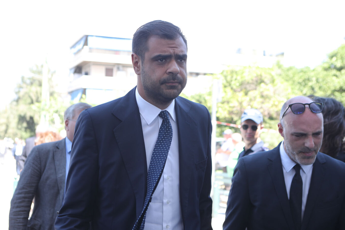 Παύλος Μαρινάκης κηδεία Λένα Σαμαρά 