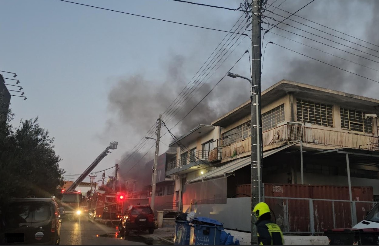 Φωτιά σε επιχείρηση στο Περιστέρι