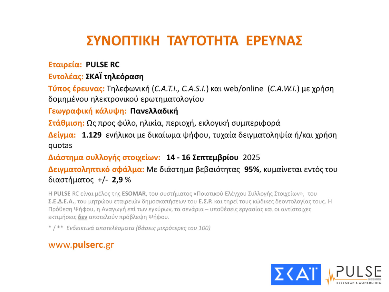 Δημοσκόπηση Pulse 