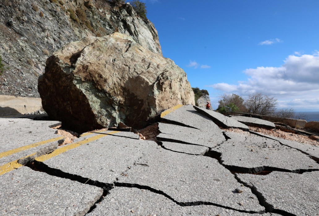 κατολίσθηση Λέσβος 