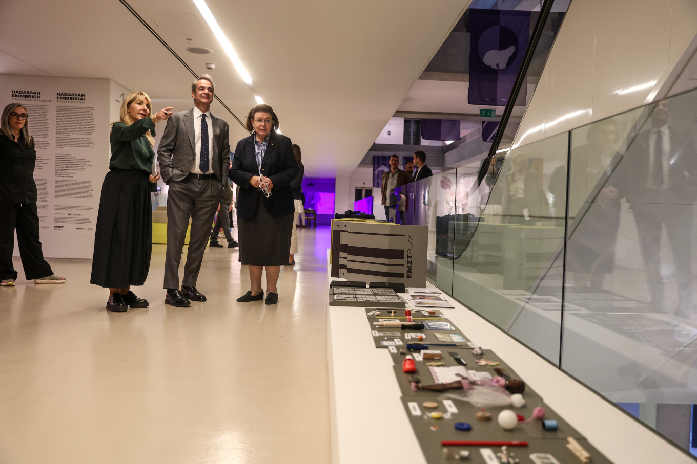 Επίσκεψη Μητσοτάκη και Μαρέβας Γκραμπόφσκι στο Εθνικό Μουσείο Σύγχρονης Τέχνης