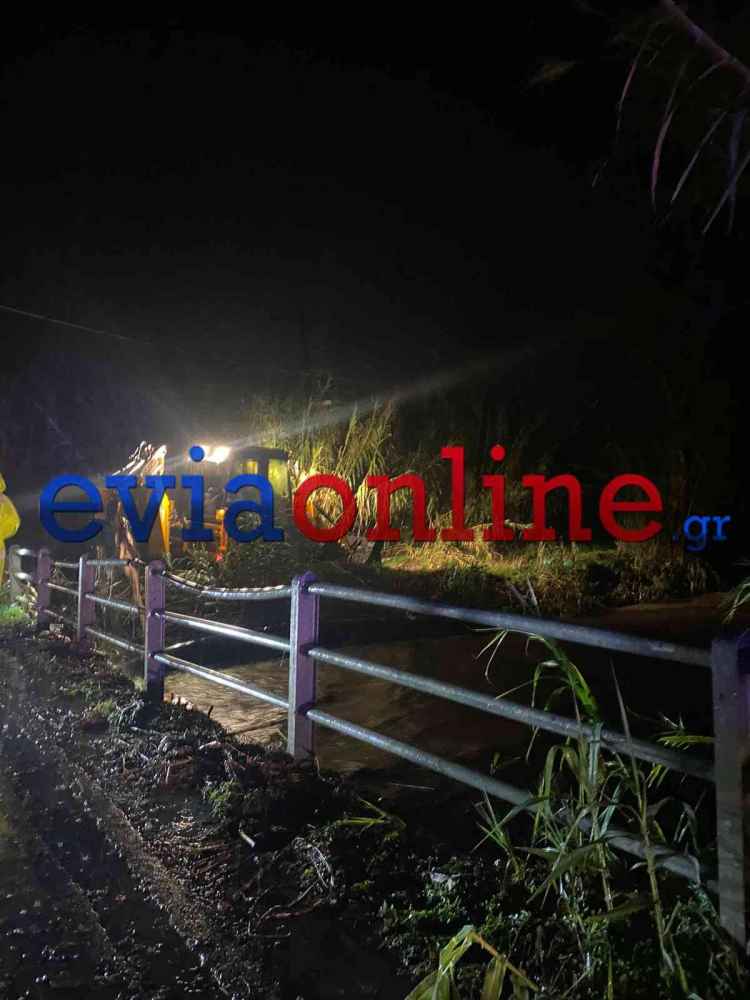 Εύβοια: Φούσκωσε ποτάμι στην Αμάρυνθο