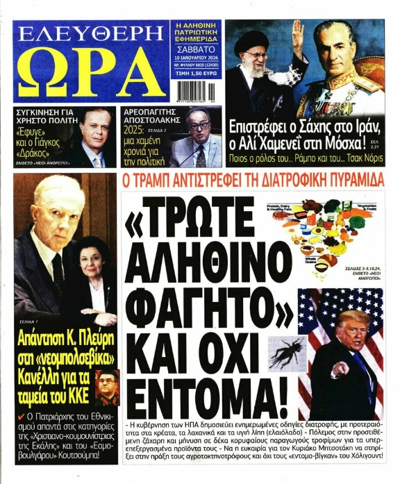 Τα πρωτοσέλιδα των εφημερίδων