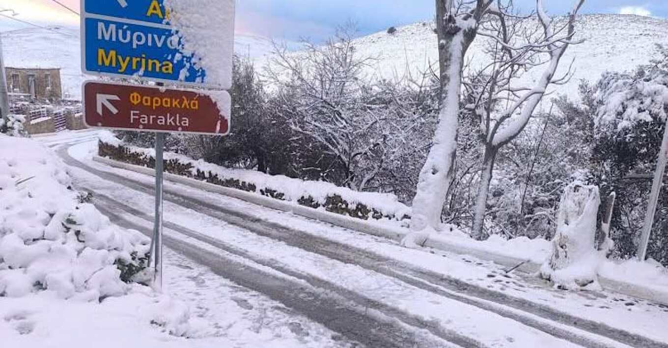 Στα λευκά τα ορεινά της Λέσβου και περιοχές της Λήμνου