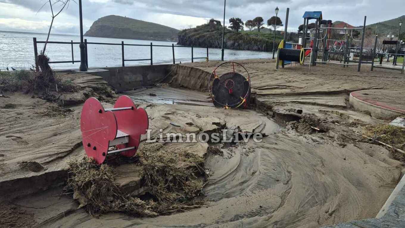 Λήμνος: Σοβαρά προβλήματα από την κακοκαιρία