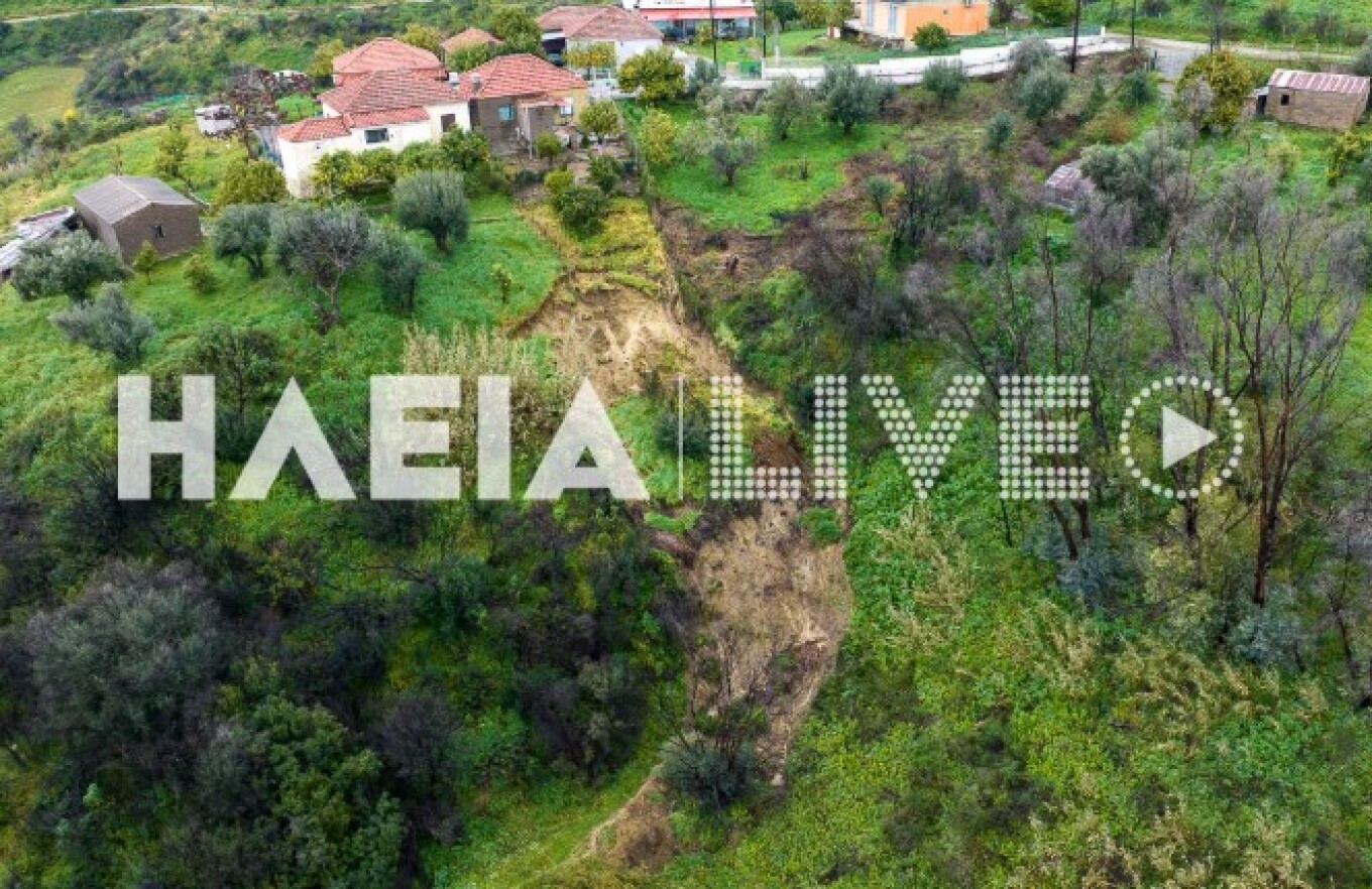 Μαζαράκι Ηλείας: Συγκλονιστικές εικόνες από drone
