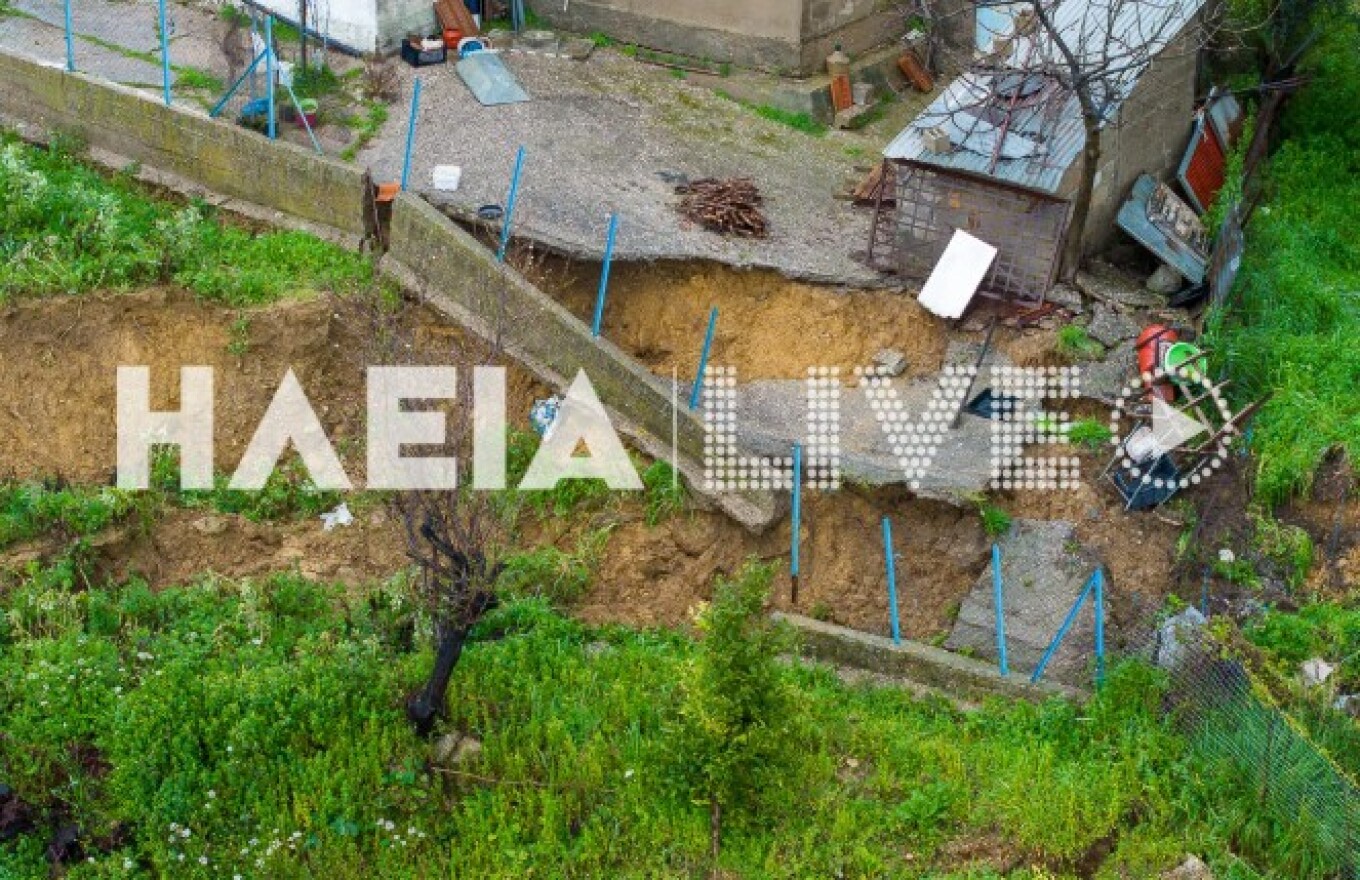 Μαζαράκι Ηλείας: Συγκλονιστικές εικόνες από drone