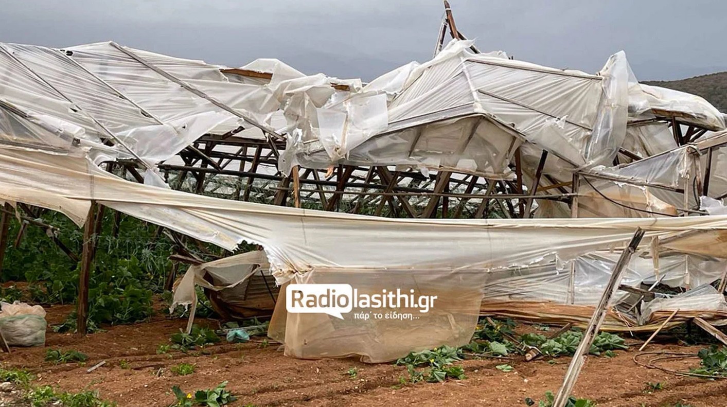 Ισχυροί άνεμοι σαρώνουν το Λασίθι