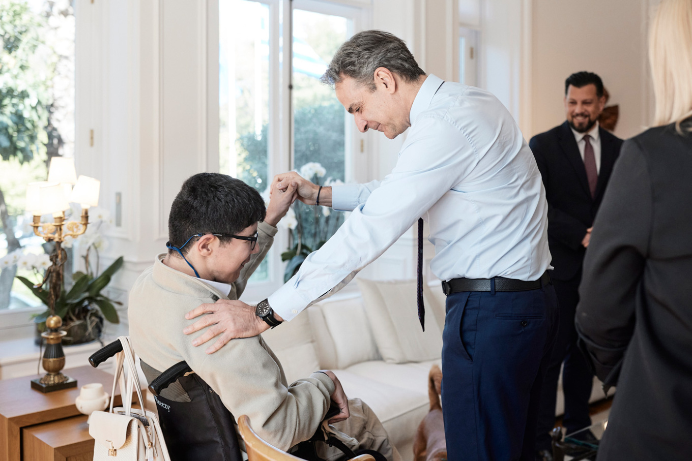 Ο Μητσοτάκης συνάντησε μαθητή Ειδικού Σχολείου