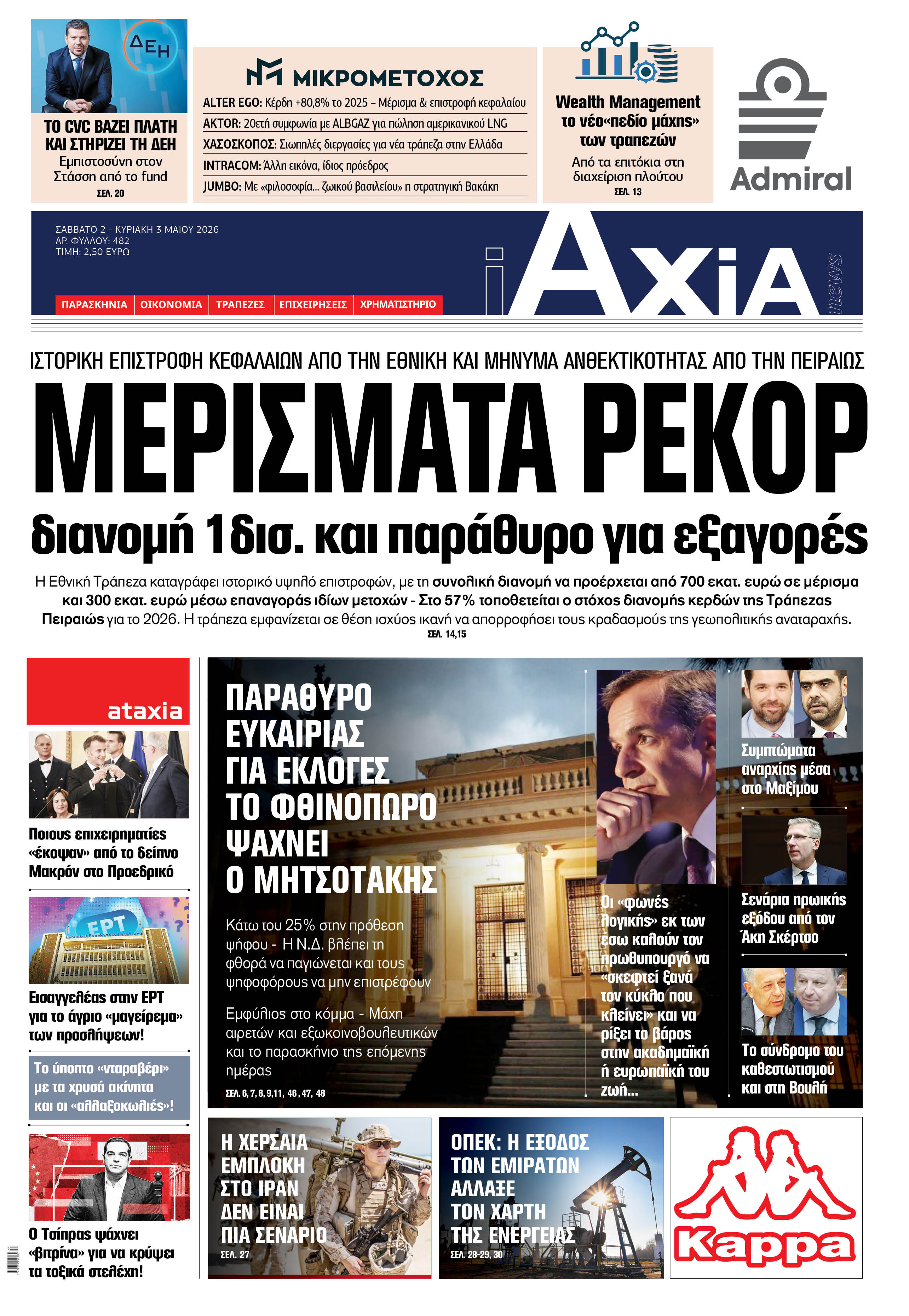 Μερίσματα ρεκόρ
