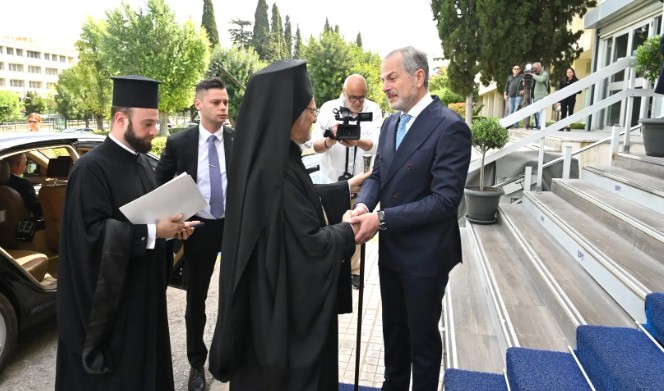 Επισκέφθηκε την ΕΡΤ ο Οικουμενικός Πατριάρχης Βαρθολομαίος
