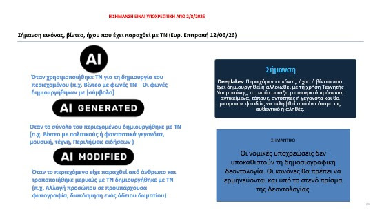 ΕΣΗΕΑ: Η διαφάνεια στη χρήση ΤΝ στα ΜΜΕ είναι υποχρέωση απέναντι στο κοινό, στη δημοσιογραφία και στη δημοκρατία