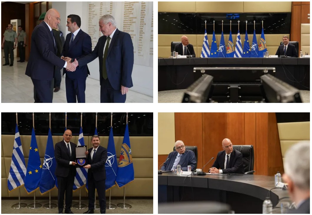 Τι συζήτησαν Δένδιας και Ανδρουλάκη στο υπουργείο Εθνικής Άμυνας