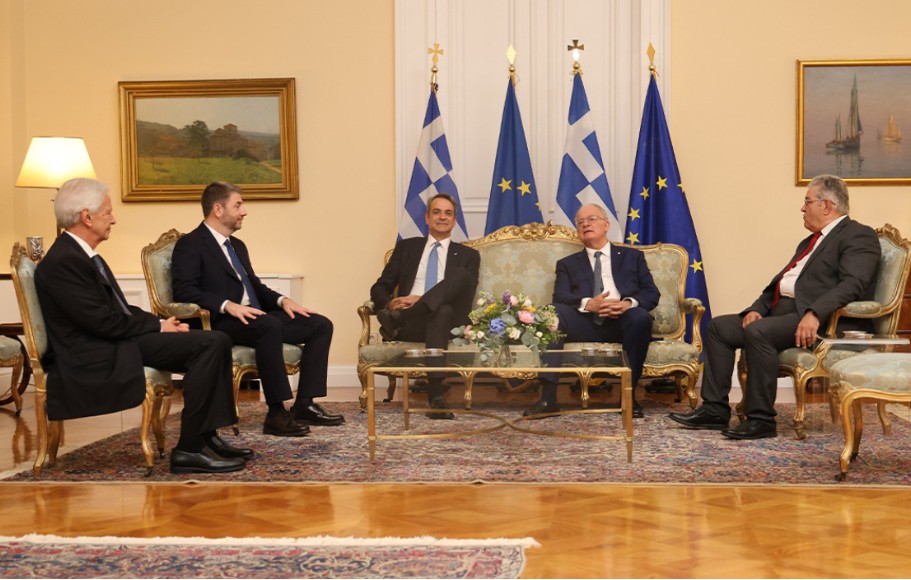 Η δεξίωση στο Προεδρικό Μέγαρο για την 52η επέτειο Αποκατάστασης της Δημοκρατίας 