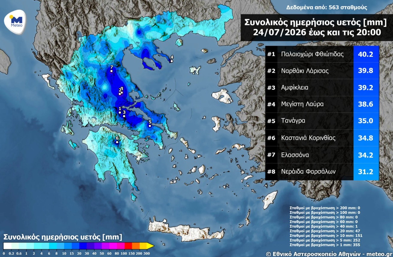 Οι περιοχές που «βούλιαξαν» από τις καταιγίδες