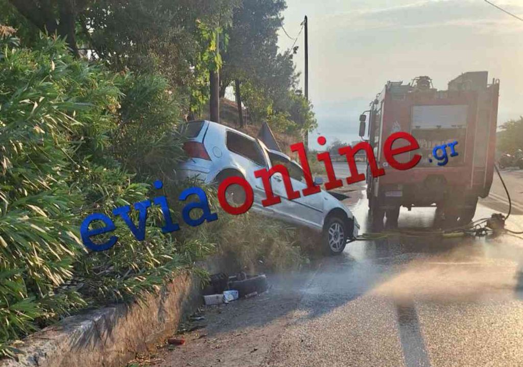 Εύβοια: Σφοδρή σύγκρουση δύο αυτοκινήτων στη Λίμνη